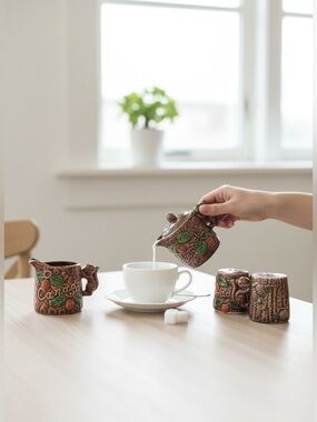Vintage‎ Canadiana Canada Squirrel Salt Pepper Sugar Creamer Set Japan Woodland
